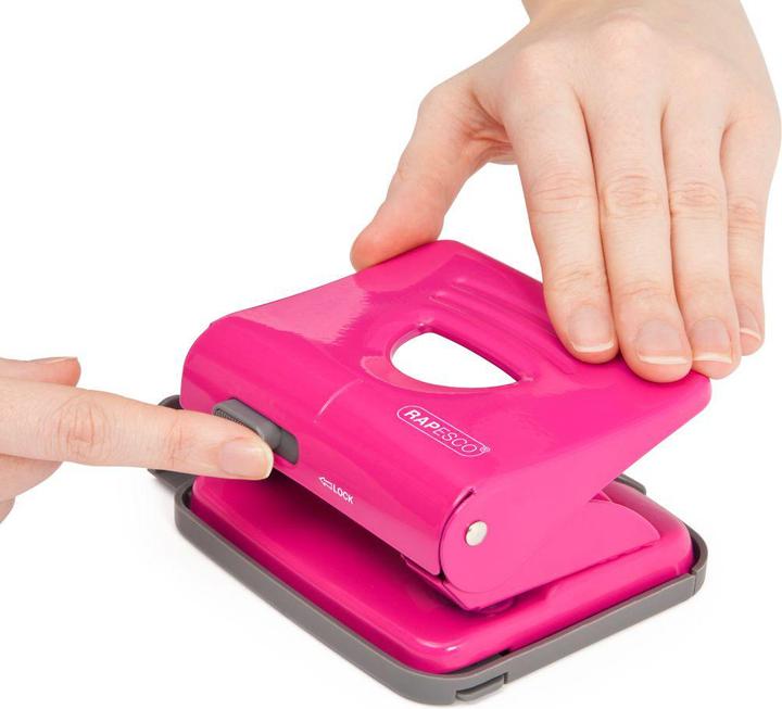 Image du produit Rapesco 1360 825 (2 fois) Perforation métallique - 25 feuilles - rose vif