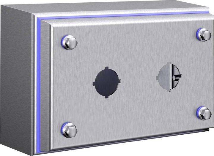 Image du produit Rittal HD Boîtier de bouton-poussoir HD 1682600Acier inoxydable 1.4301 2 boutons-poussoirs O 22.5mm (Boîtier)