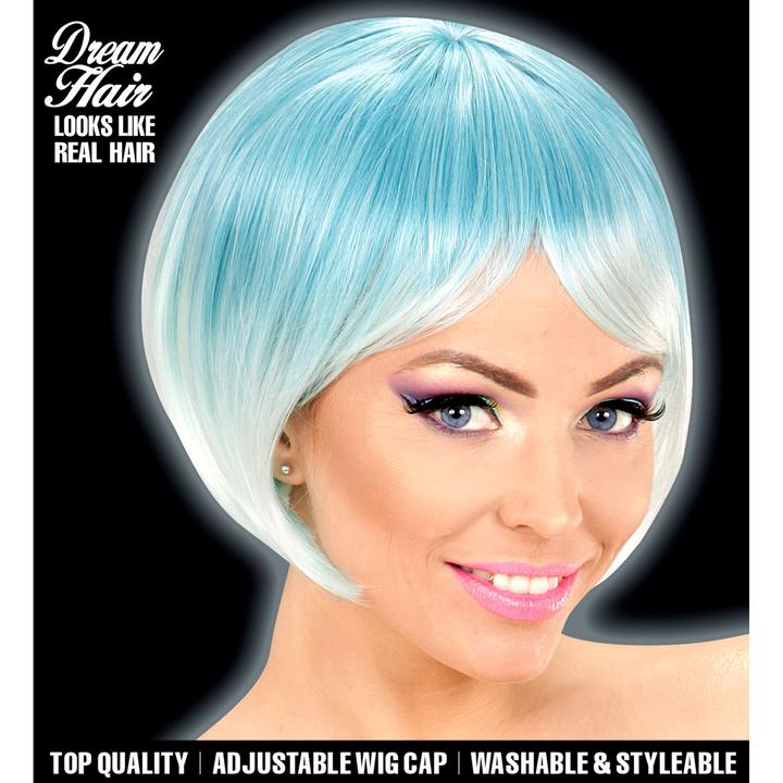 Produktbild Widmann Two-Tone Perücke blau-türkis - Faschingsperücke