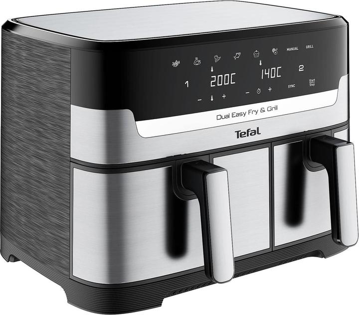 Productafbeelding Tefal EY905D Dual Easy Fry & Grill, roestvrij staal