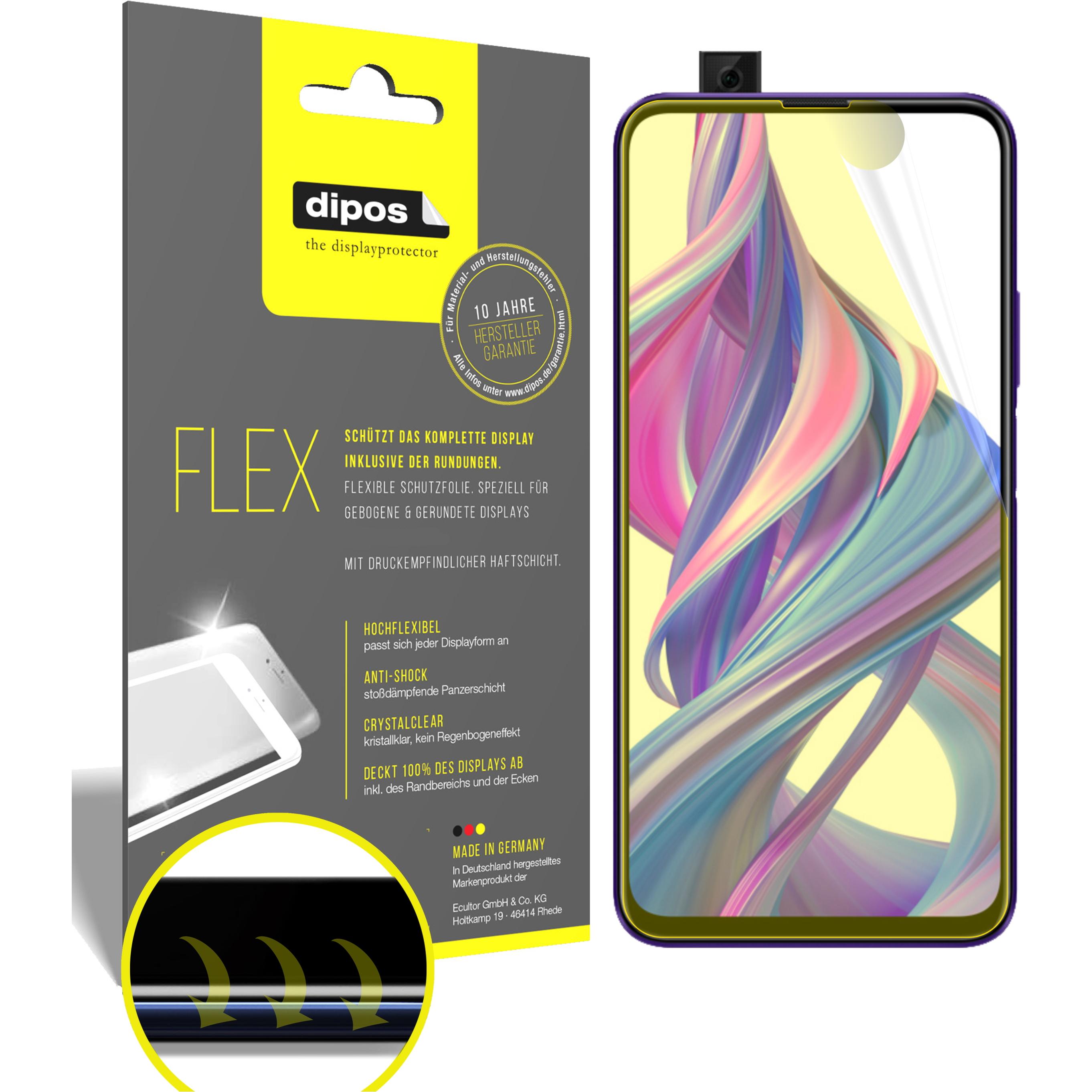 Dipos Displayschutzfolie Full-Cover 3D (2 Stück, Huawei Y9s), Smartphone Schutzfolie, Transparent