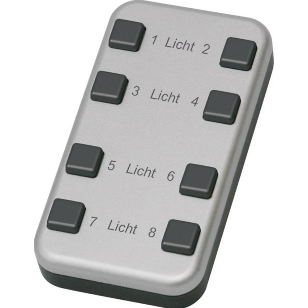 Eltako Radio mini trasmettitore portatile FMH8alanso (Telecomando specifico per il dispositivo, Radio frequenza (RF)), Telecomando, Argento