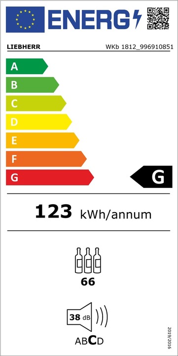 Energie-Label Liebherr WKb1812-26 Vinothek