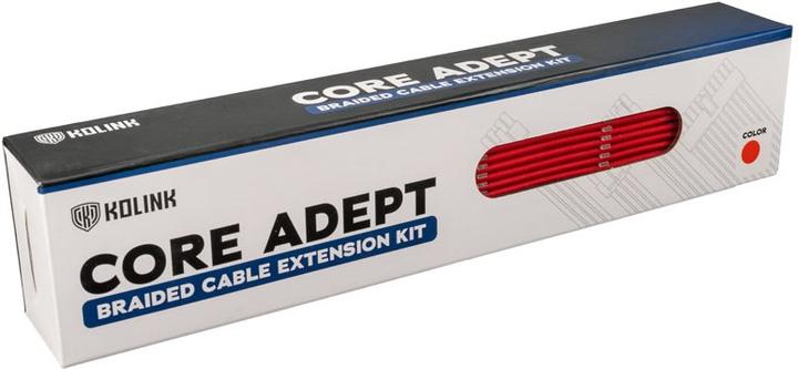 Actual product image Kolink Core Adept Braided Cable Extension Kit - Red