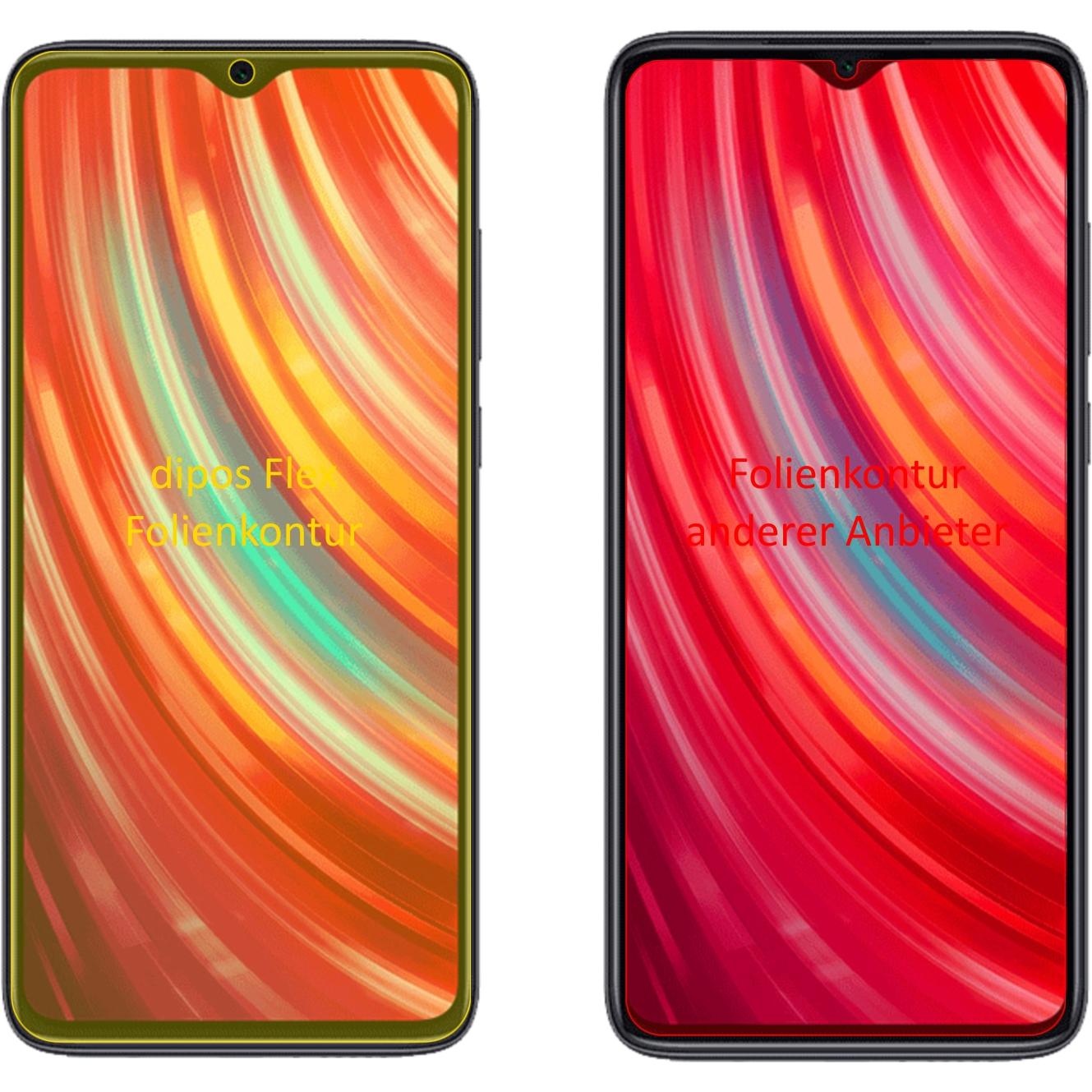 Thumbnail - Dipos Displayschutzfolie Full-Cover 3D (2 Stück, Xiaomi Redmi Note 8 Pro), Smartphone Schutzfolie, Transparent