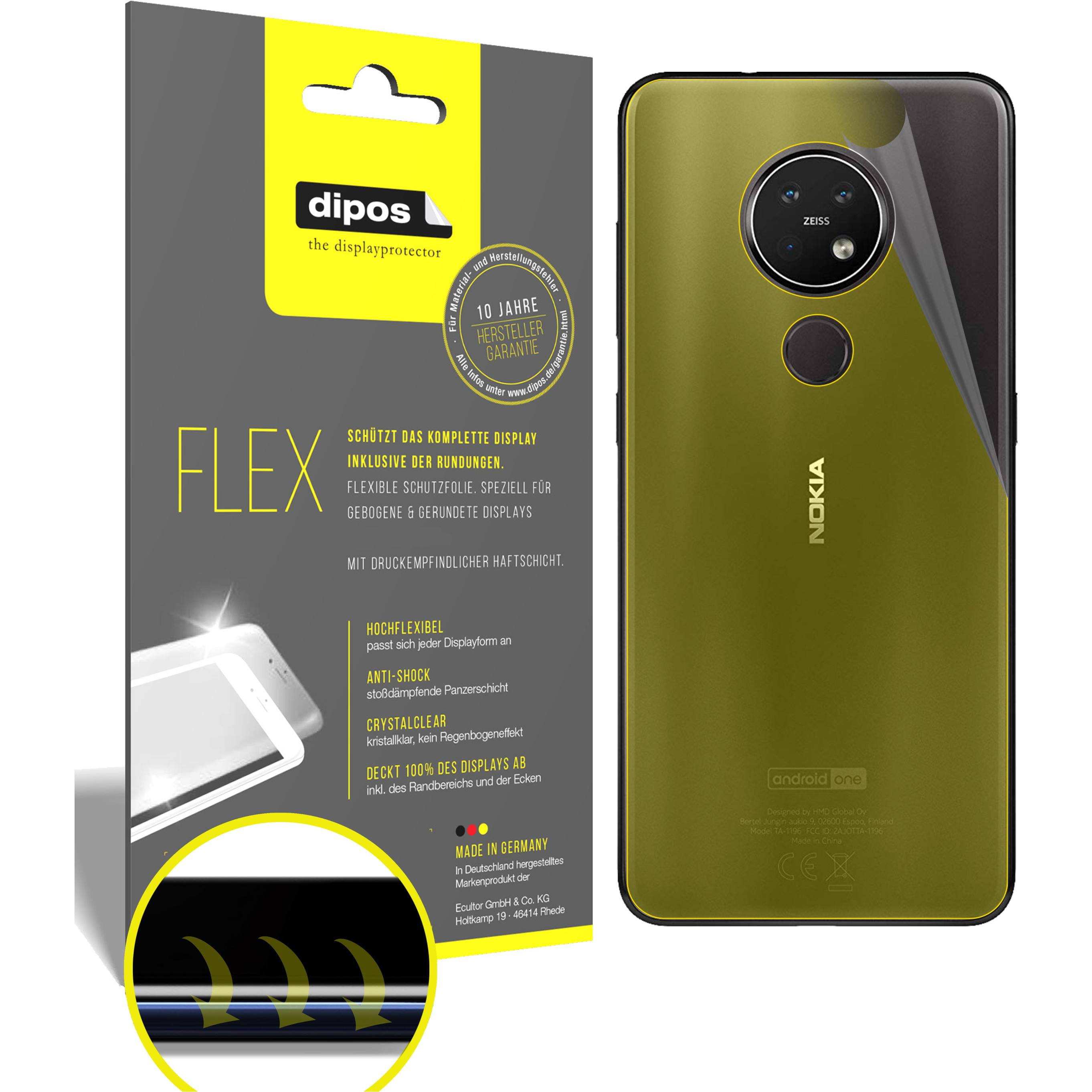 Dipos Displayschutzfolie Full-Cover 3D (3 Stück, Nokia 7.2), Smartphone Schutzfolie, Transparent