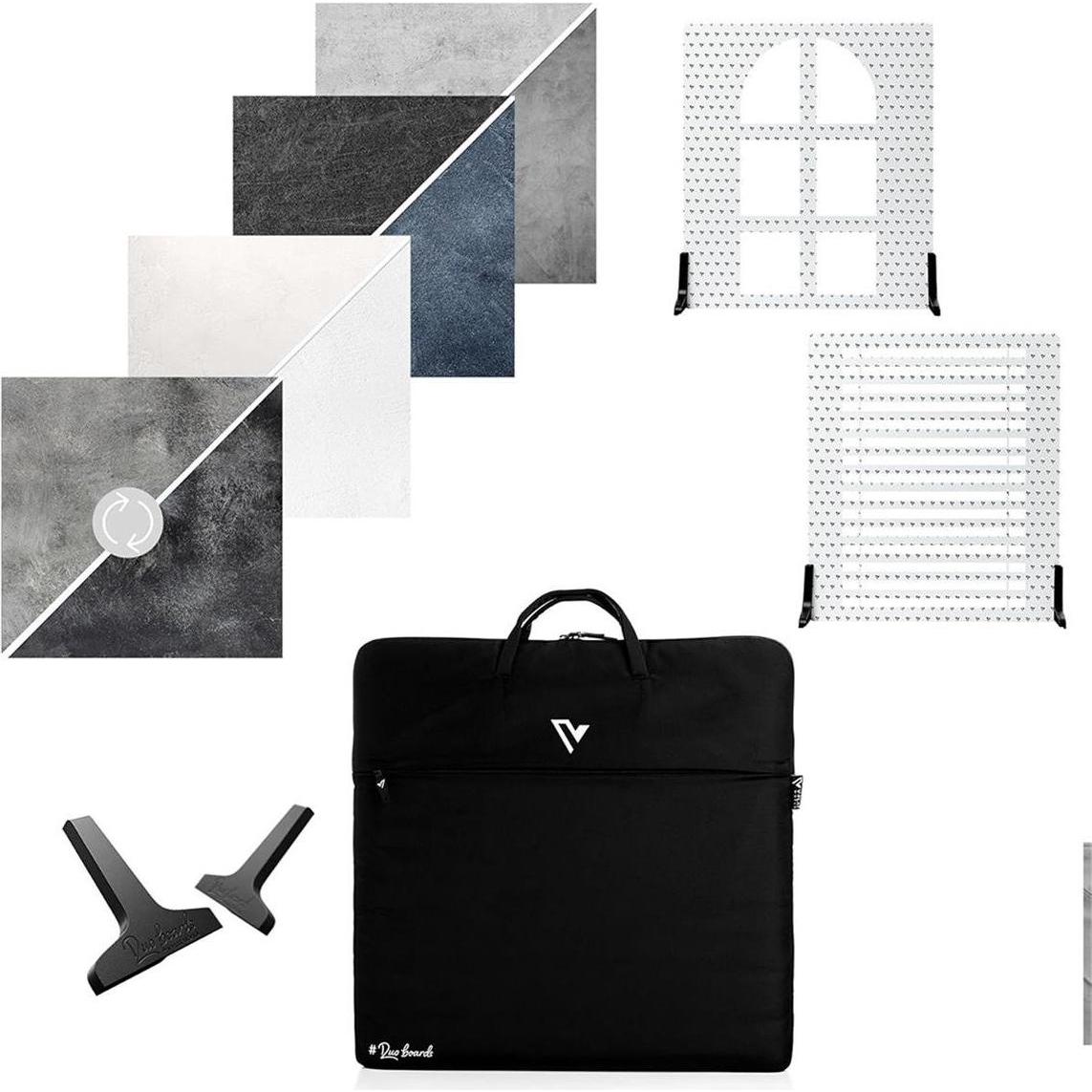 V-Flat World Kitchen Kit (4X Duo Boards 24x24Ã‚â‚¬Â - 2 Shadow Boards Travel (008KIT1) (61 cm), Fondale fotografico, Bianco