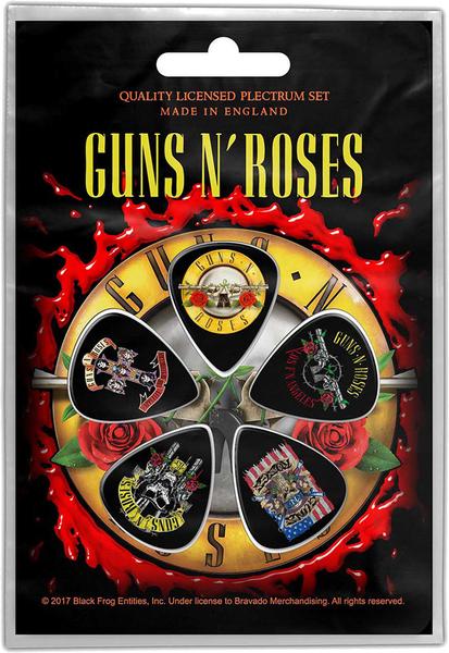 Rock Off Pacchetto di plettri Guns N Roses Logo Bullet (1 mm)