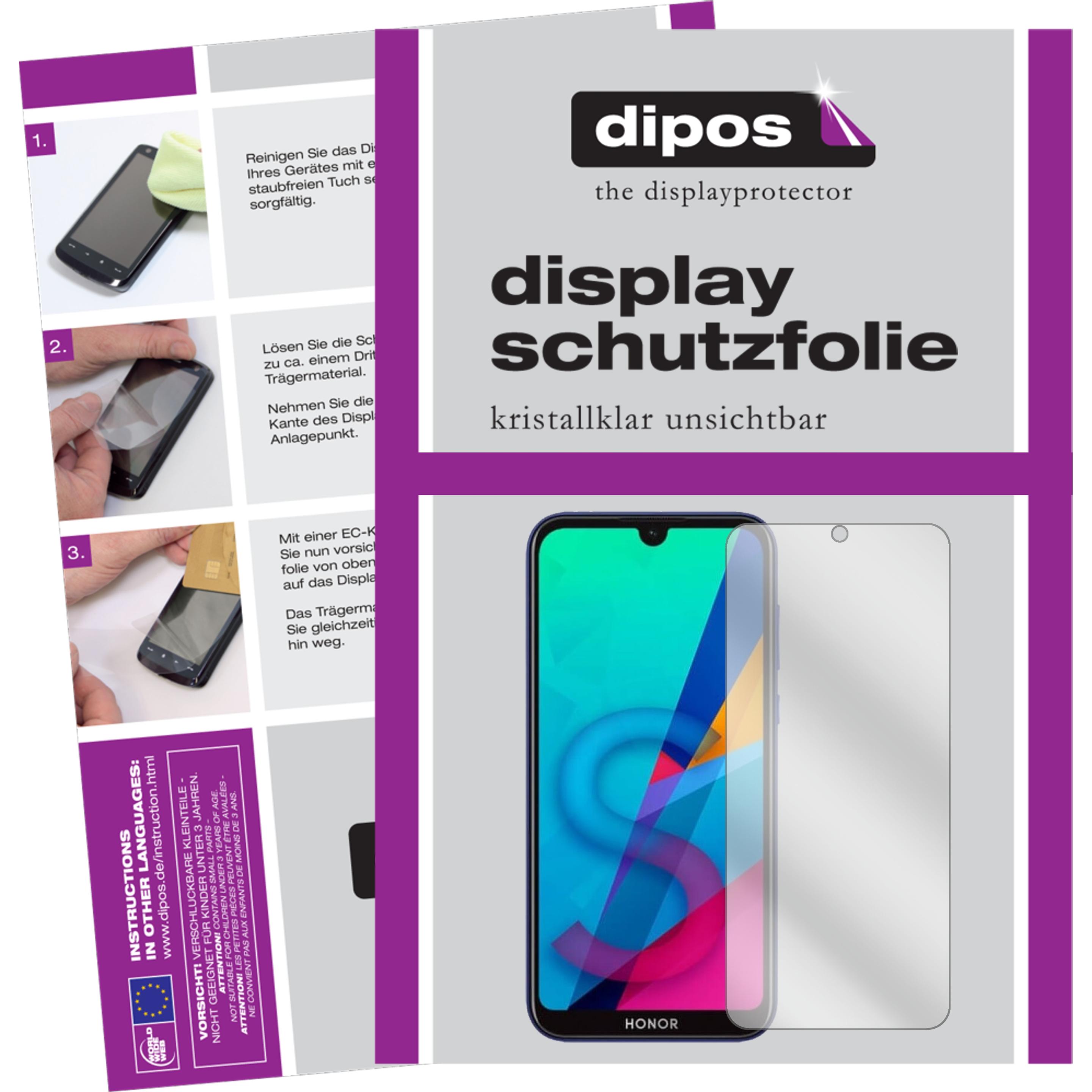 Dipos Displayschutzfolie Crystalclear (2 Stück, Honor Play 8), Smartphone Schutzfolie, Transparent