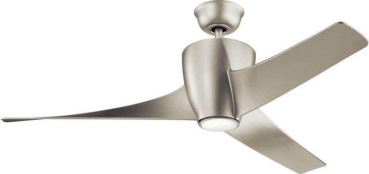 Elstead Lighting Ventilatore da soffitto silenzioso Phree con luce LED Ø142cm + telecomando nichel (38.20 dB)
