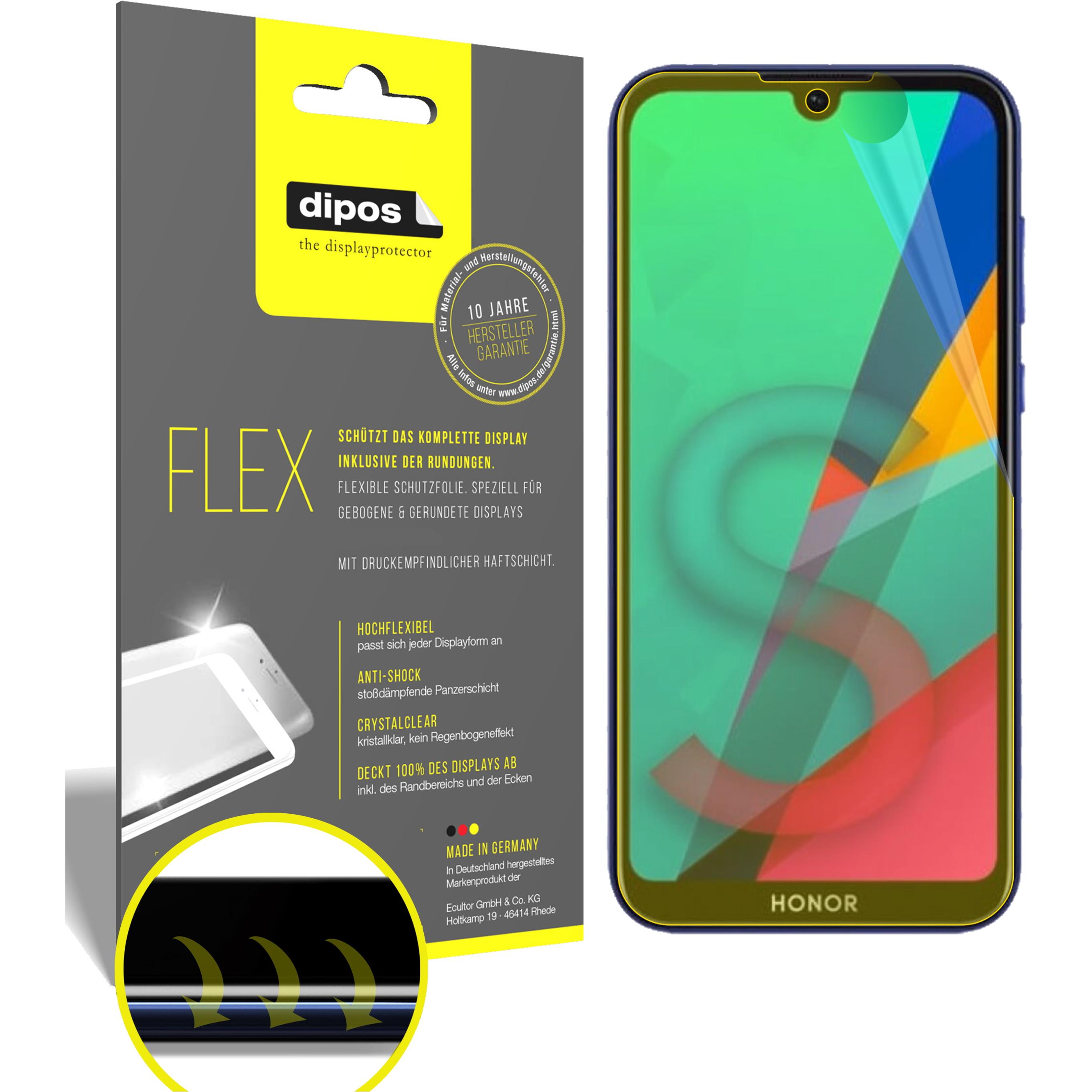 Dipos Displayschutzfolie Full-Cover 3D (3 Stück, Honor Play 8), Smartphone Schutzfolie, Transparent