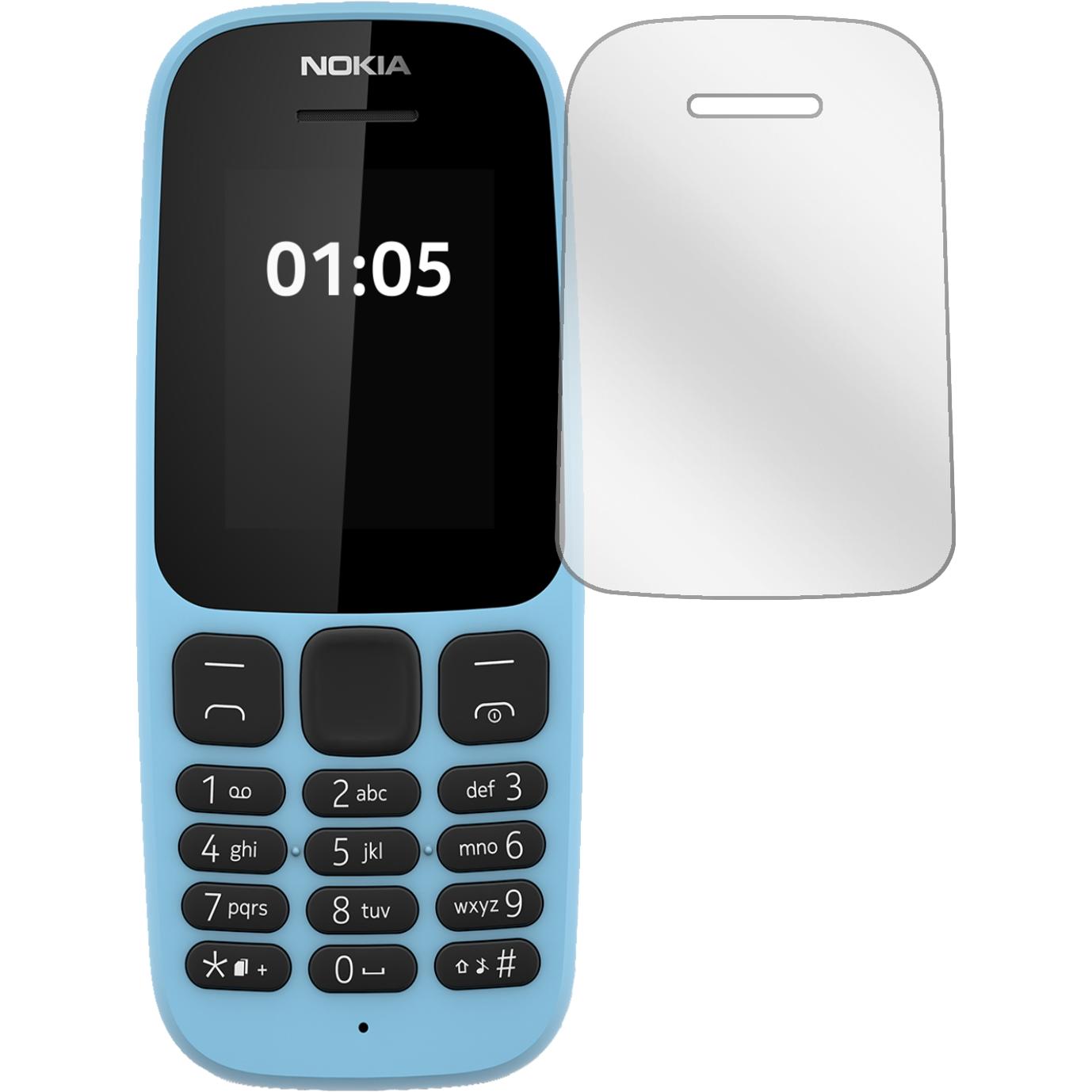 Thumbnail - Dipos Displayschutzfolie Crystalclear (2 Stück, Nokia 105), Smartphone Schutzfolie, Transparent