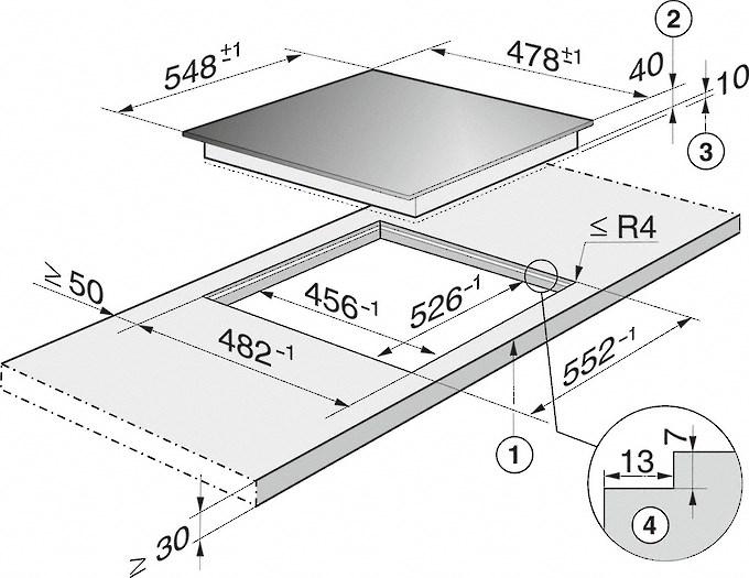 Actual product image Miele KM6017 (54.80 cm, Glass ceramic hob)