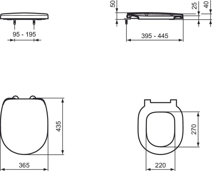 Produktbild Ideal Standard Connect Freedom WC Sitz mit Stangenscharnier E8244