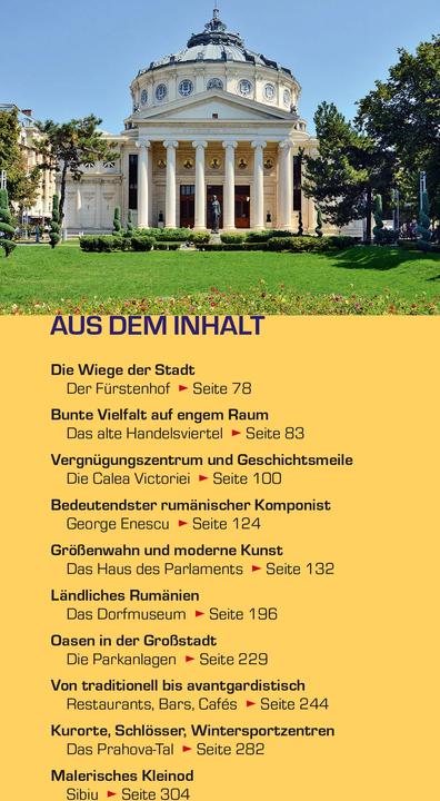 Produktbild Reiseführer Bukarest (Deutsch, Birgitta Gabriela Hannover Moser, 2022)