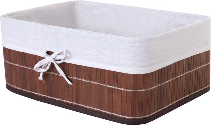 Image du produit Swisshandel24 Lot de 3 paniers de rangement, Panier Boîte de rangement Boîte de tri Panier d'étagère, Bambou brun (22 cm, 3x)