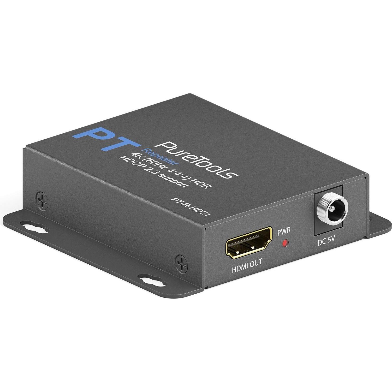Purelink PureTools - HDMI2.0 In-Line Repeater - 4K (60Hz 4:4:4) HDR HDCP 2.3 Unterstützung, Switch Box