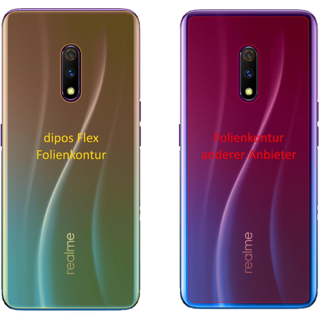 Thumbnail - Dipos Displayschutzfolie Full-Cover 3D (3 Stück, Realme X), Smartphone Schutzfolie, Transparent