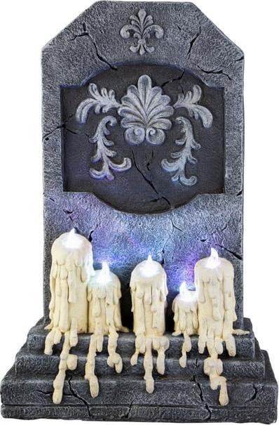 Produktbild MICA Living Deko-Grabstein mit LED Kerzen - ca. 39 x 18 x 57 cm