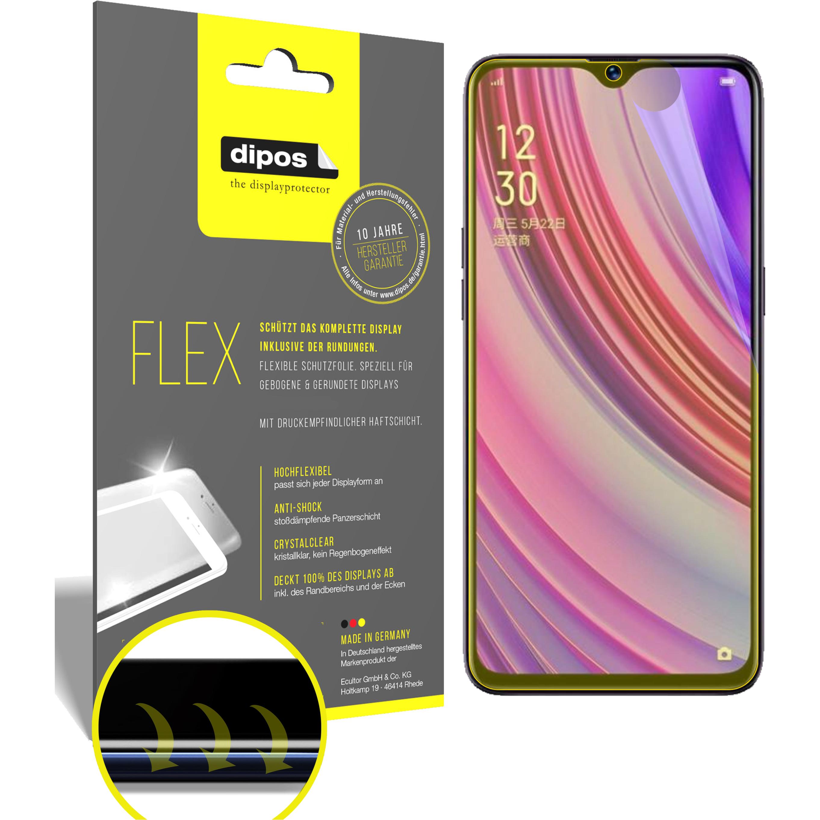 Dipos Displayschutzfolie Full-Cover 3D (2 Stück, Realme X Lite), Smartphone Schutzfolie, Transparent
