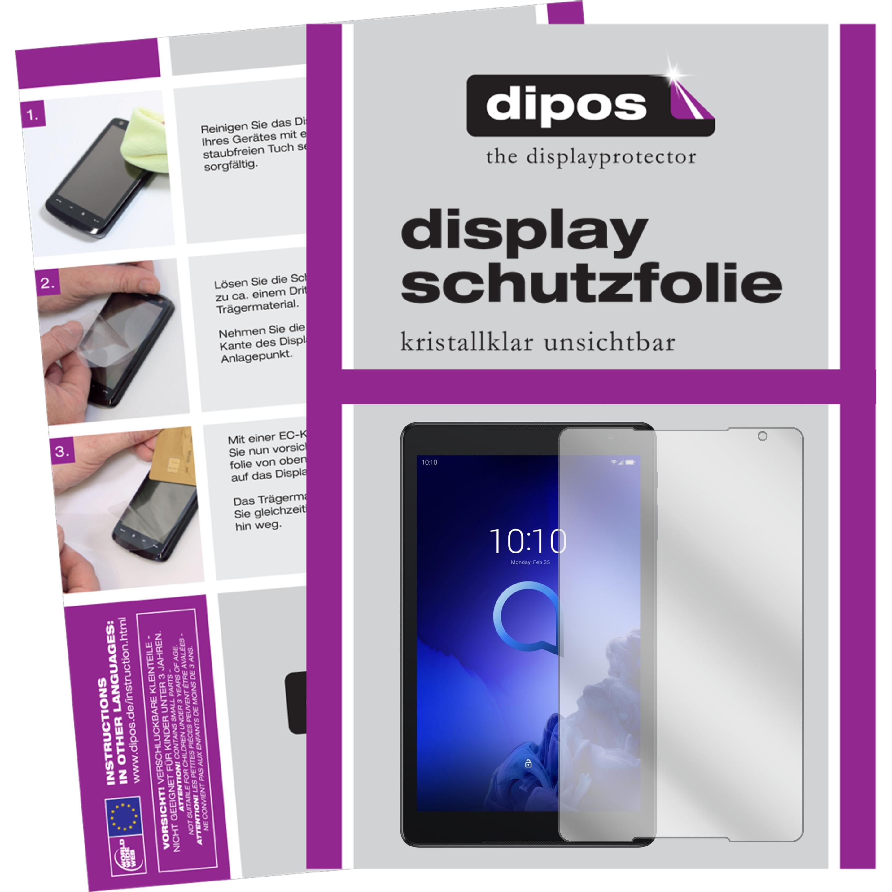 Dipos Displayschutzfolie Crystalclear (2 Stück, Alcatel 3T 10 Zoll), Tablet Schutzfolie