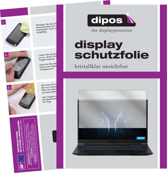 Produktbild Dipos Displayschutzfolie Crystalclear (2 Stück, Erazer X17803)