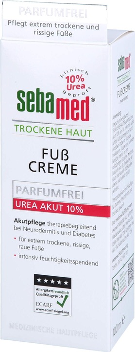 Produktbild Sebamed Trockene Haut Parfumfrei Fusscreme Urea 10%, 100 ml CRE (Fussbad, 100 ml)