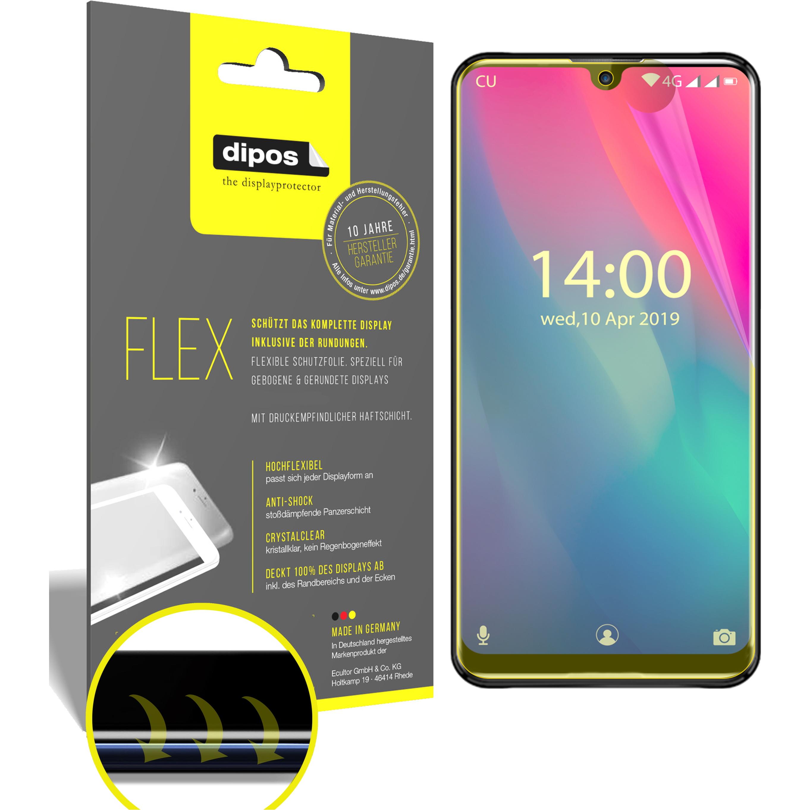 Dipos Displayschutzfolie Full-Cover 3D (2 Stück, LG K9), Smartphone Schutzfolie, Transparent