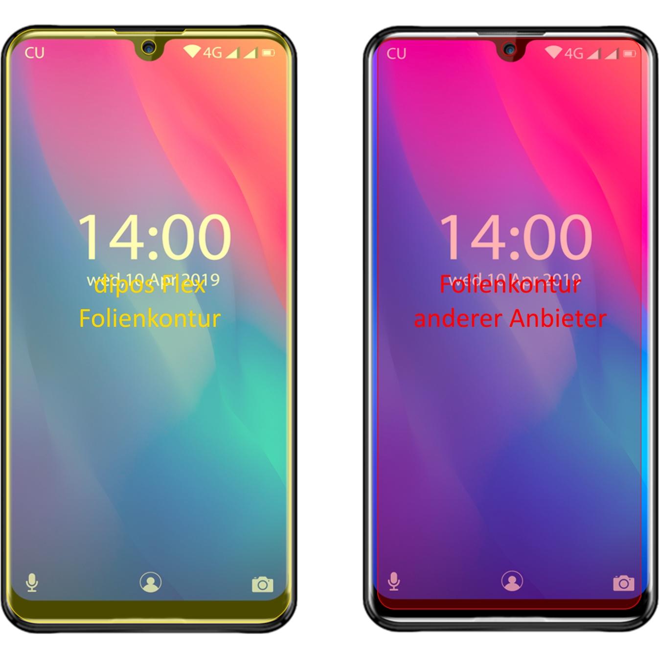 Thumbnail - Dipos Displayschutzfolie Full-Cover 3D (2 Stück, LG K9), Smartphone Schutzfolie, Transparent