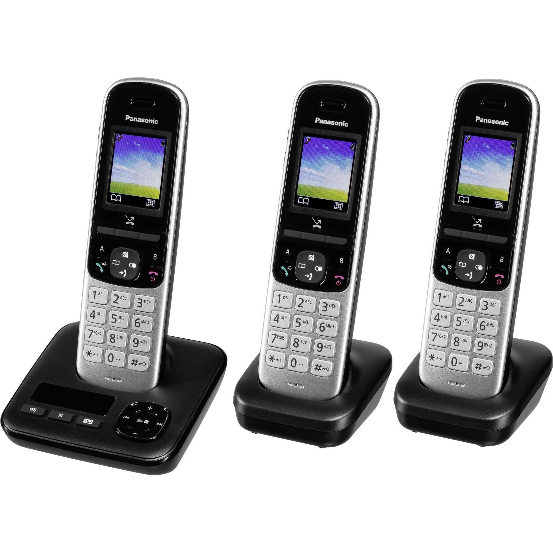 Panasonic KX-TGH723GS, Telefon, Schwarz