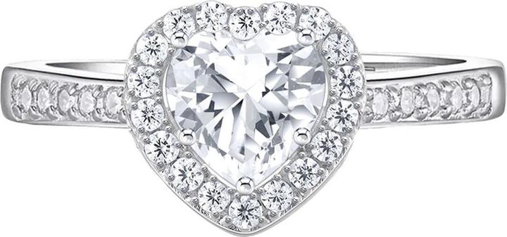 Actual product image Thomas Sabo Halo ring with white heart-shaped stone (56, 925 Silver)