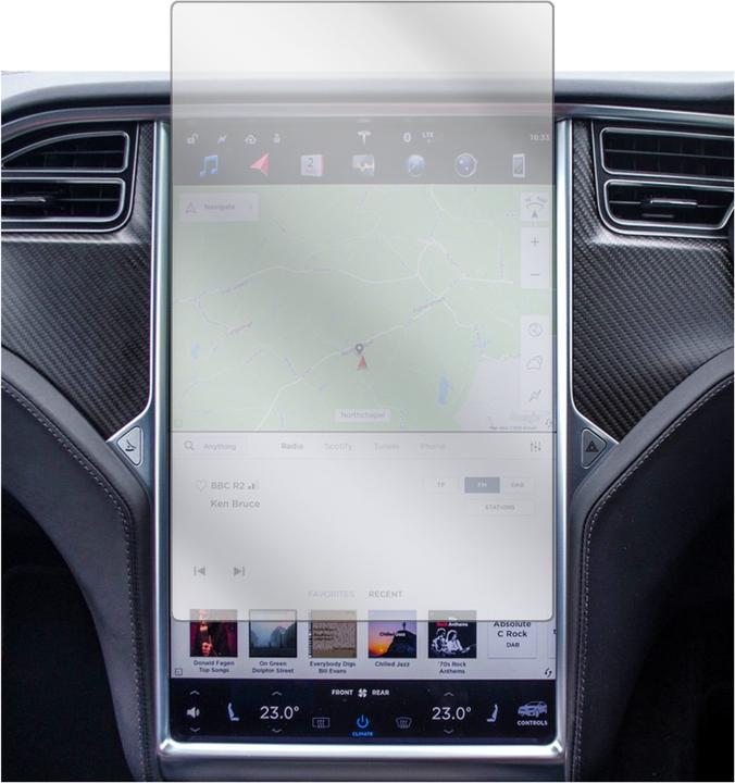 Produktbild Dipos Displayschutzfolie Crystalclear (2 Stück, Tesla Modell X)