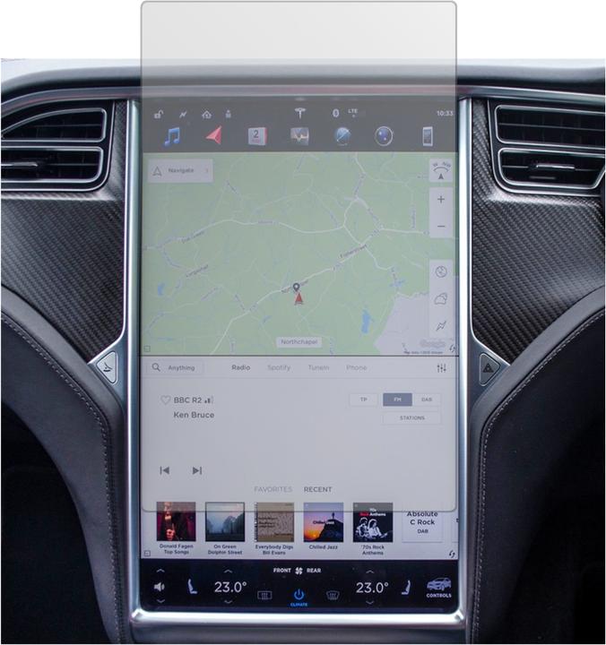 Produktbild Dipos Displayschutzfolie Antireflex (2 Stück, Tesla Modell X)