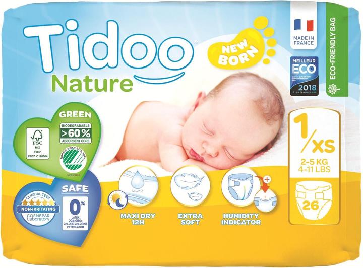 Produktbild Tidoo Newborn (Gr. 1, Tragepack, 26 Stück)