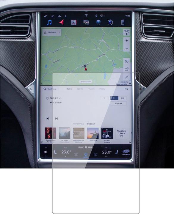 Produktbild Dipos Displayschutz Anti-Shock (2 Stück, Tesla Modell X)