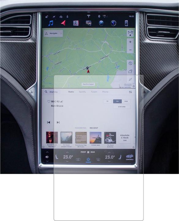 Image du produit Dipos Film de Protection d’écran Anti-Shock (2 pièce(s), Tesla Model X)
