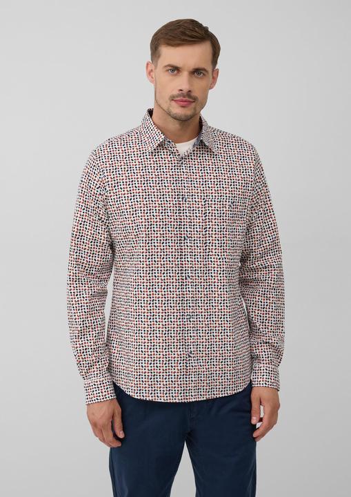 Immagine prodotto s.Oliver Hemd Slim Fit: Gemustertes Hemd aus Baumwollstretch (S)