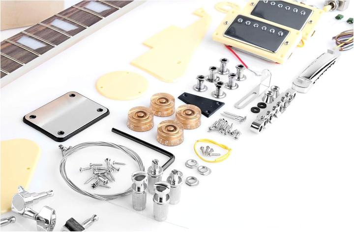 Produktbild Rocktile DIY Single Cut Bausatz E-Gitarre (E-Gitarren Set, Aluminium, Mahagoni, Pappel)