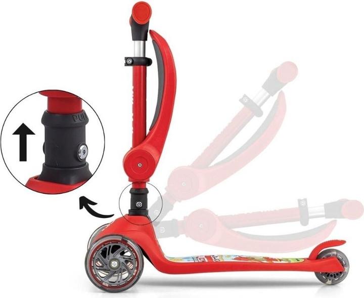 Produktbild Mally Kinder Dreirad Roller Fuzzy Rot Milly