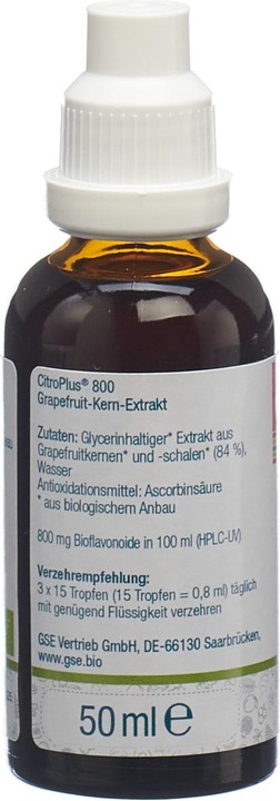 Image du produit GSE CitroPlus 800 bio liq (1 pièce(s), Liquide, 137 g)