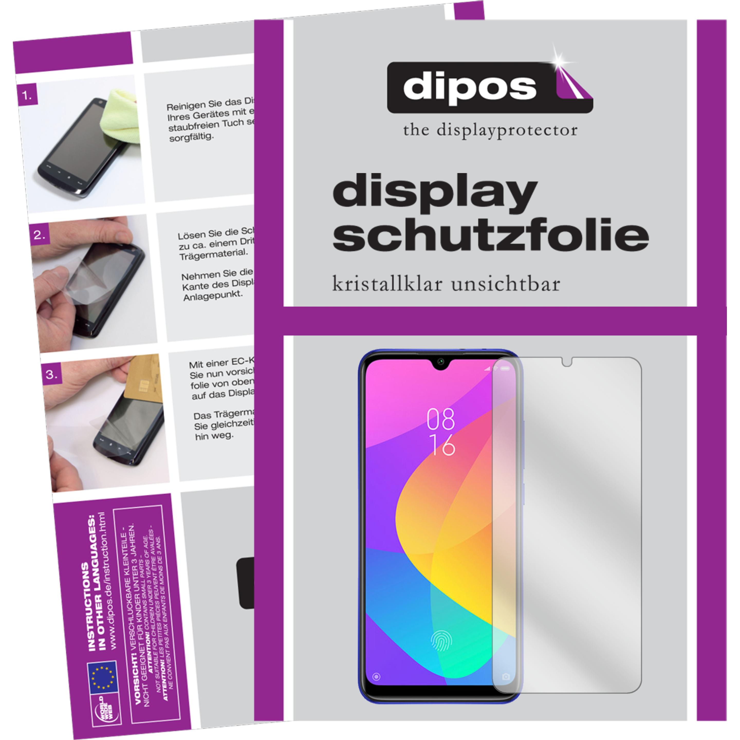 Dipos Displayschutzfolie Crystalclear (6 Stück, Xiaomi Mi A3), Smartphone Schutzfolie, Transparent
