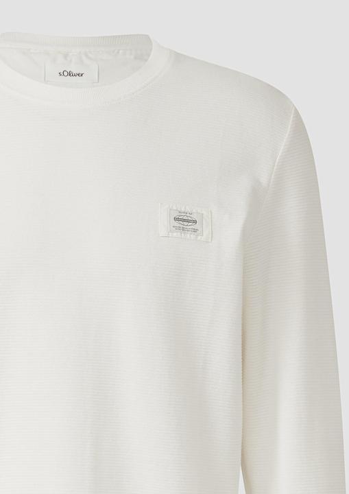 Produktbild s.Oliver T-Shirt Strukturiertes Longsleeve mit Ärmelbündchen (M)