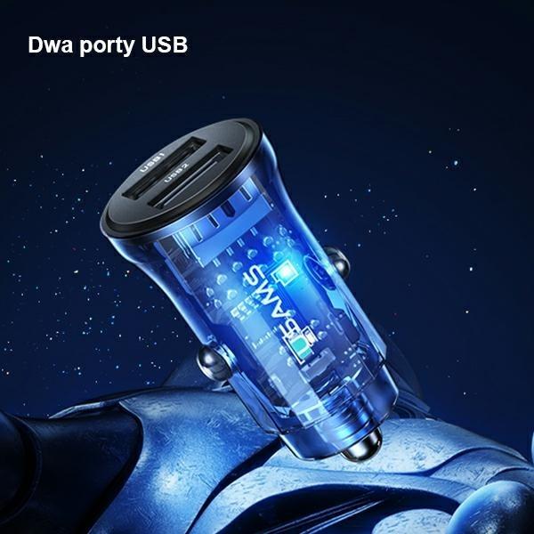 Produktbild Usams Autoladegerät USB 2 Ports - Schwarz