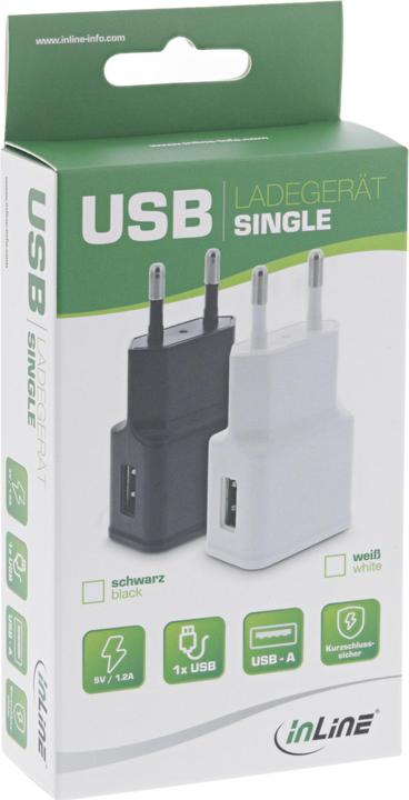 Image du produit InLine Chargeur USB unique (6 W, 1 portion)