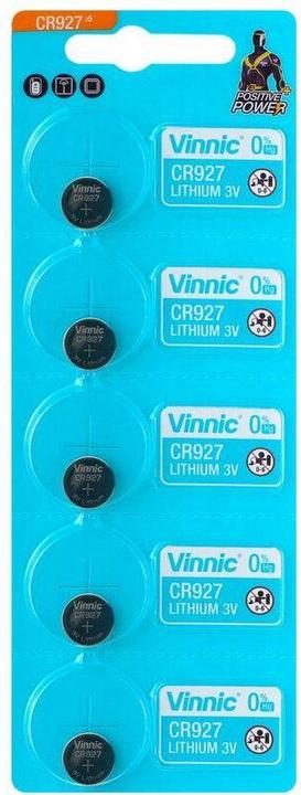 Immagine prodotto Vinnic Batteria al litio CR927 3V - 5 pezzi (5 pz., 30 mAh)