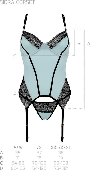 Produktbild Casmir Bielizna-SIDRA CORSET minty XXL/XXXL (XXL, 3XL)