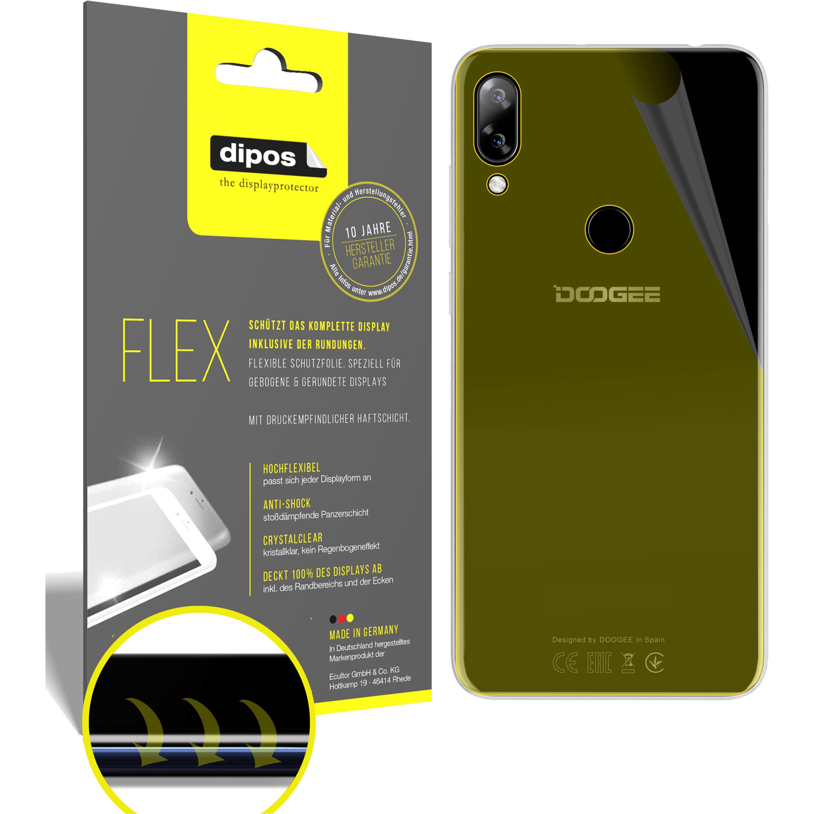 Dipos Displayschutzfolie Full-Cover 3D (3 Stück, Doogee N10), Smartphone Schutzfolie, Transparent
