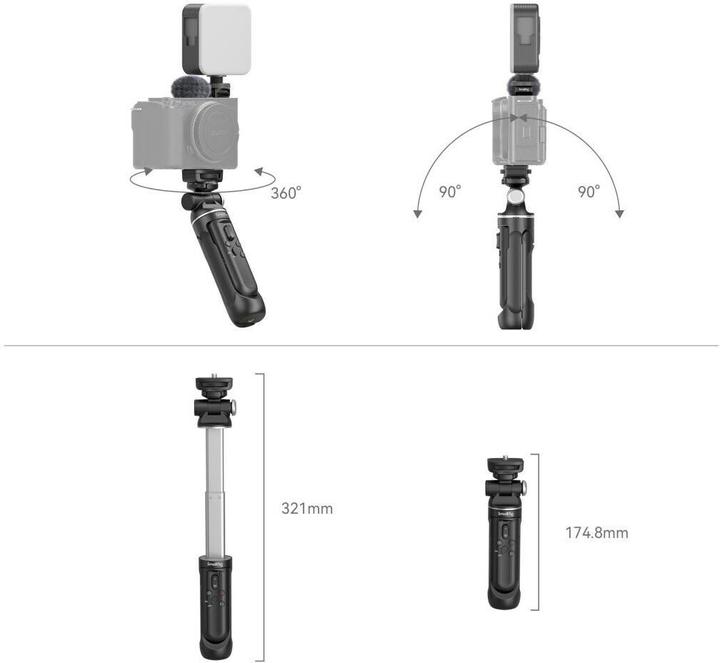 Immagine prodotto SmallRig Videostativ Vlogging Tripod Kit (Metallo, Materiale sintetico)