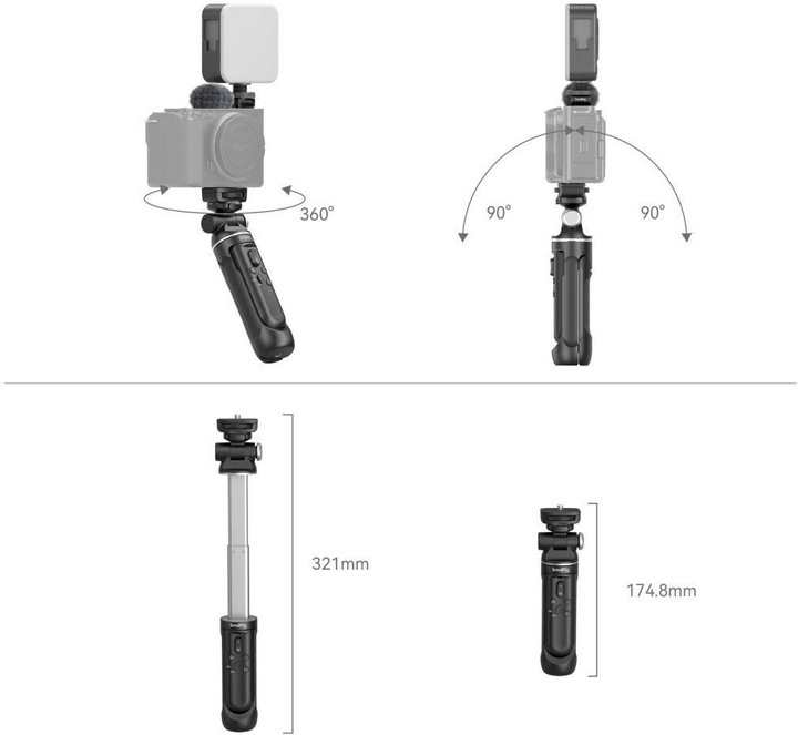 Actual product image SmallRig Videostativ Vlogging Tripod Kit (Metal, Plastic)