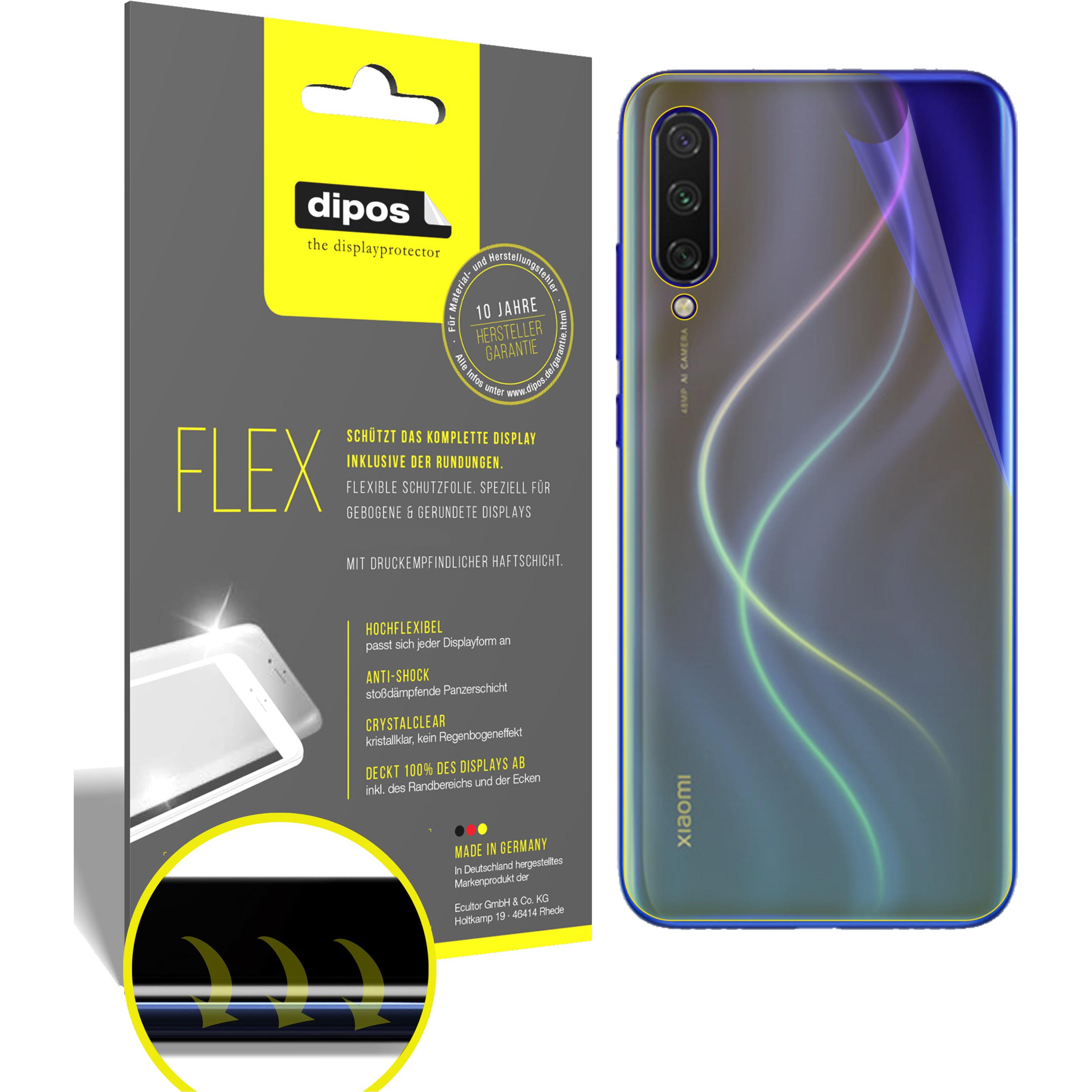 Dipos Displayschutzfolie Full-Cover 3D (3 Stück, Xiaomi Mi A3), Smartphone Schutzfolie, Transparent